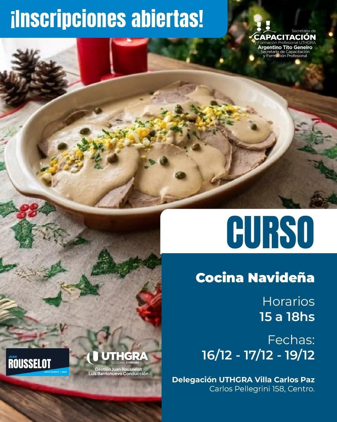 Nuevo Curso de Cocina Navideña en Villa Carlos Paz